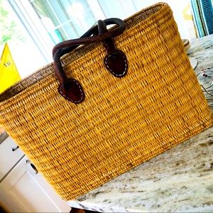 Vintage Woven Beach Tote
